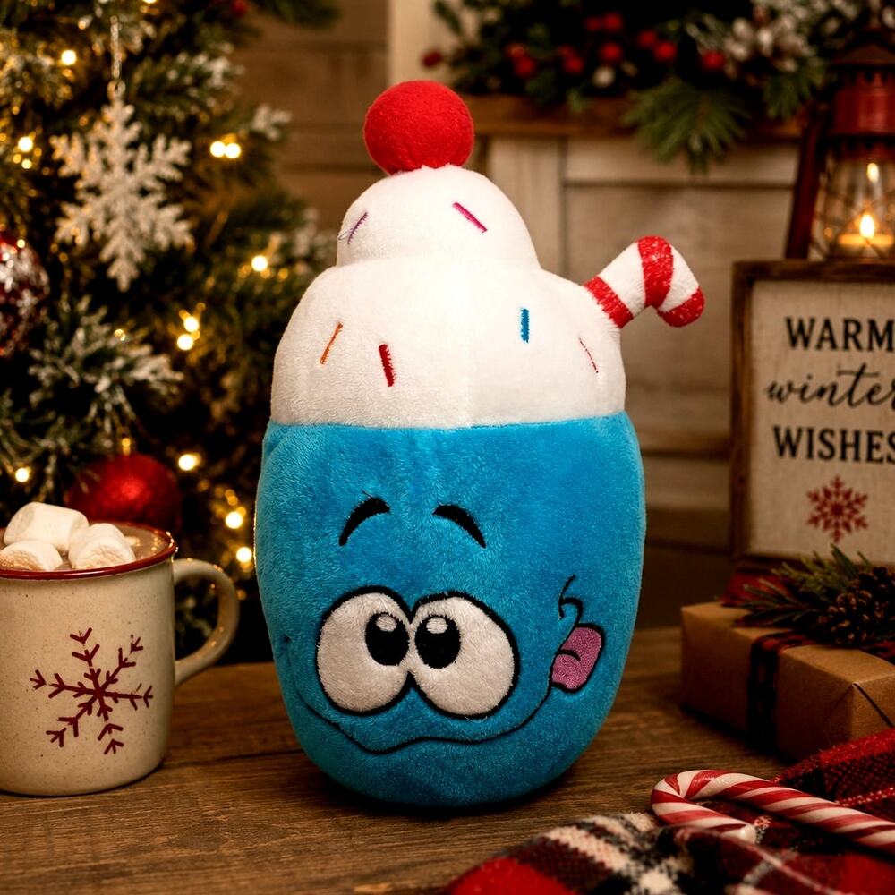 🍦🧁🎄Squishmallow Sugar Loaf Ice Cream Plush Blue Cupcake Pillow 11" Rare